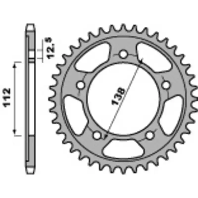 Couronne PBR acier standard 408 – 530 Vente Directe
