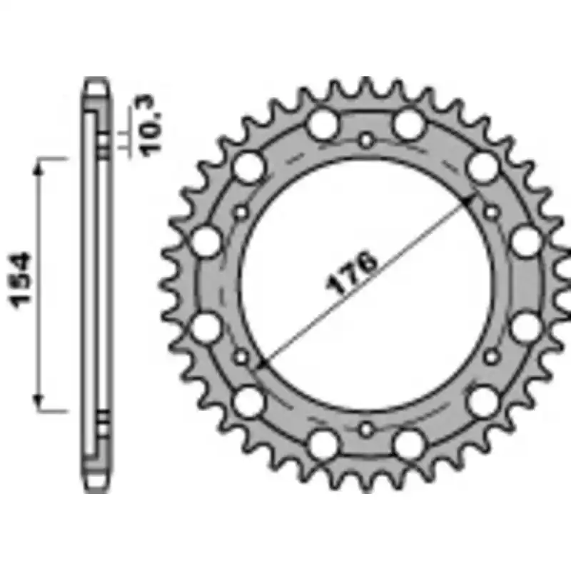Couronne PBR acier standard 4562 – 530 Dernière Chance