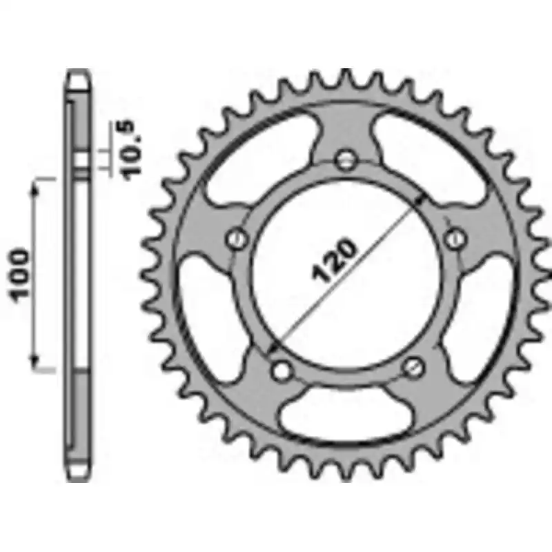 Couronne PBR acier standard 4447 – 525 Petit Prix