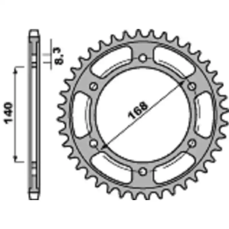 Dernier Modèle Couronne PBR acier standard 4550 – 525
