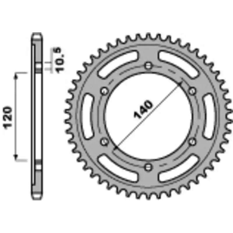 Couronne PBR acier standard 5301 – 525 Haute Qualité