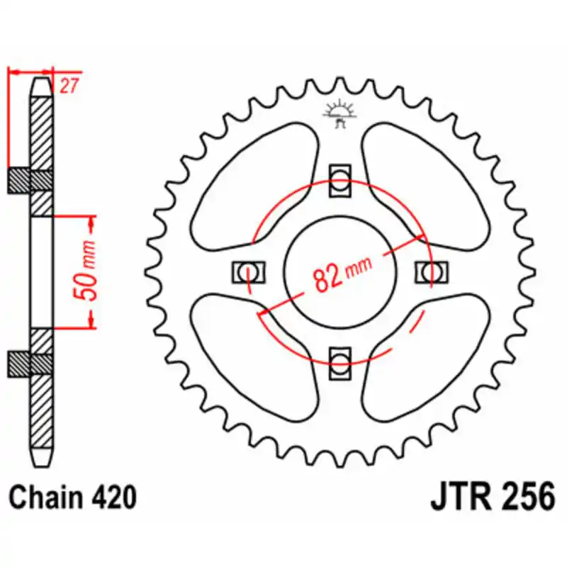 Meilleur Choix Couronne JT SPROCKETS acier standard 256 – 420