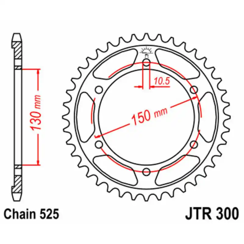Offre Limitée Couronne JT SPROCKETS acier standard 300 – 525