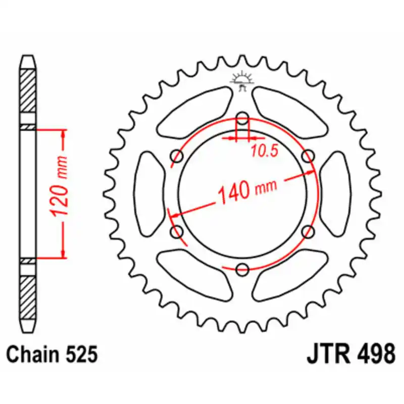 Meilleure Vente Couronne JT SPROCKETS acier standard 498 – 525