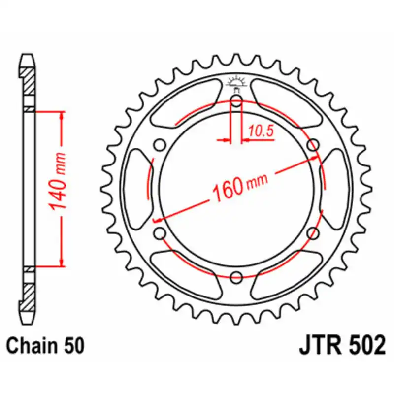 Couronne JT SPROCKETS acier standard 502 – 530 Acheter Direct