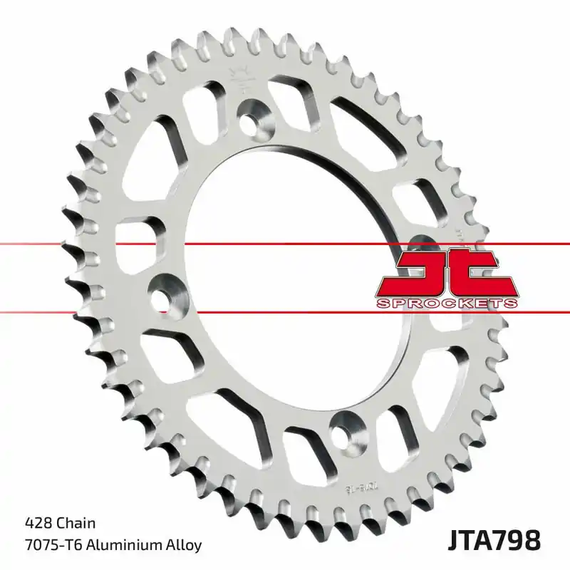 Couronne JT SPROCKETS aluminium ultra-light anti-boue 798 – 428 Satisfait Ou Remboursé