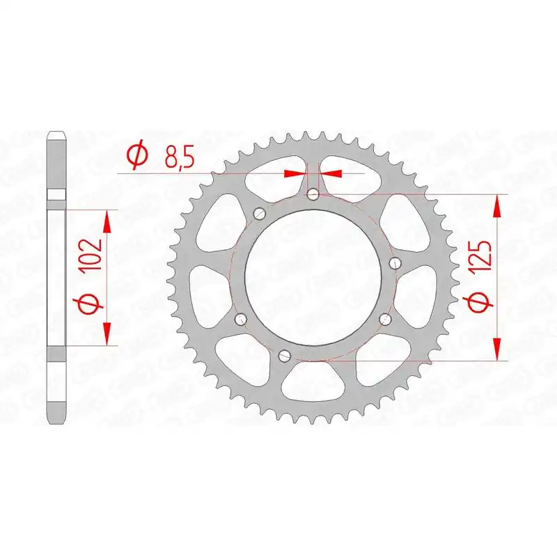 Top Vente Couronne AFAM acier standard 41100 – 420