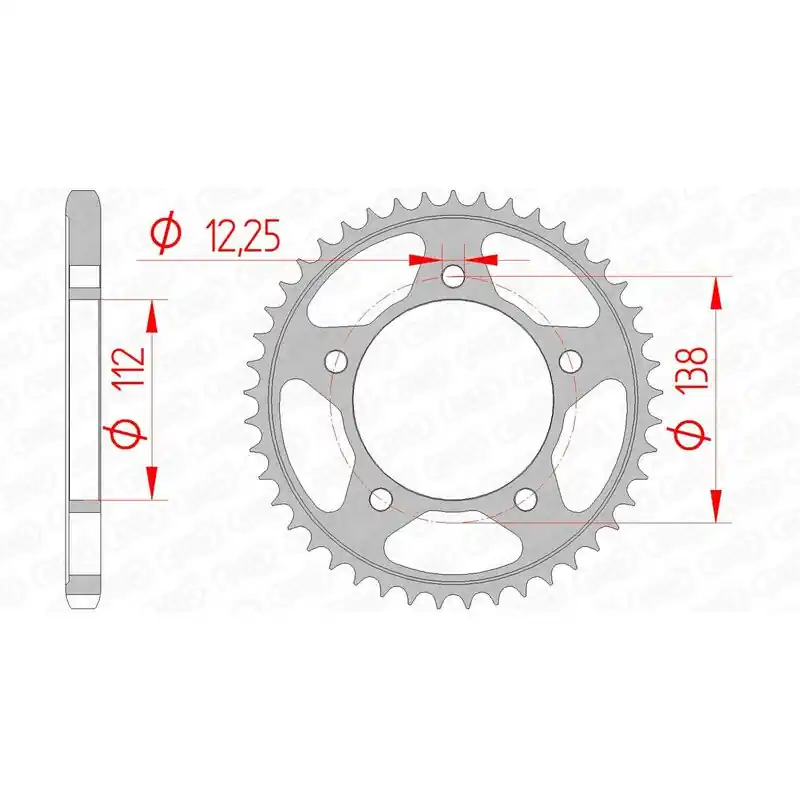 Couronne AFAM acier standard 10613 - 525 Retour Gratuit