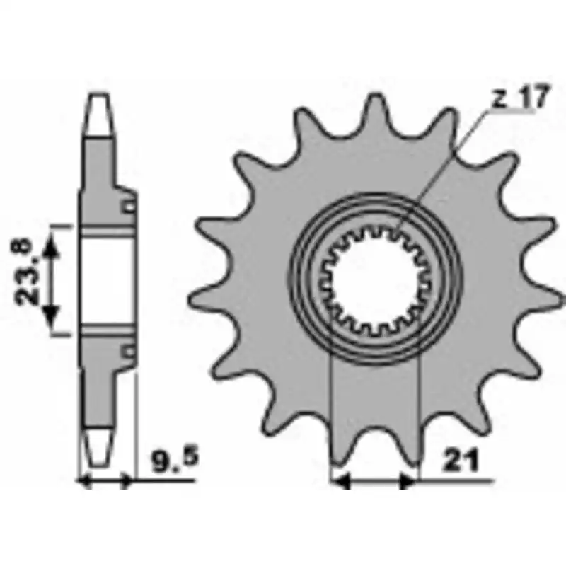 Pignon PBR acier standard 2134 – 520 Petit Prix