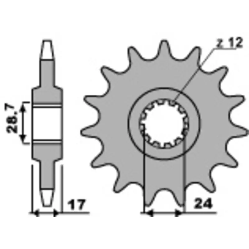 Pignon PBR acier standard 2073 – 525 Nouveauté