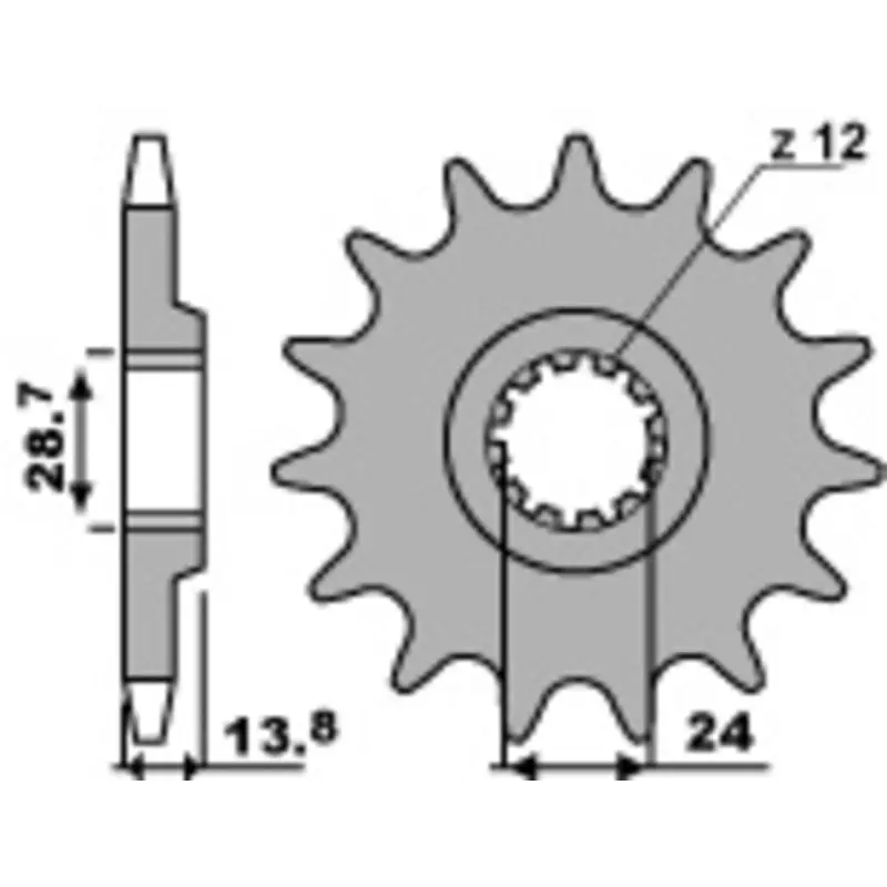 Populaire Pignon PBR acier standard 2077 – 530