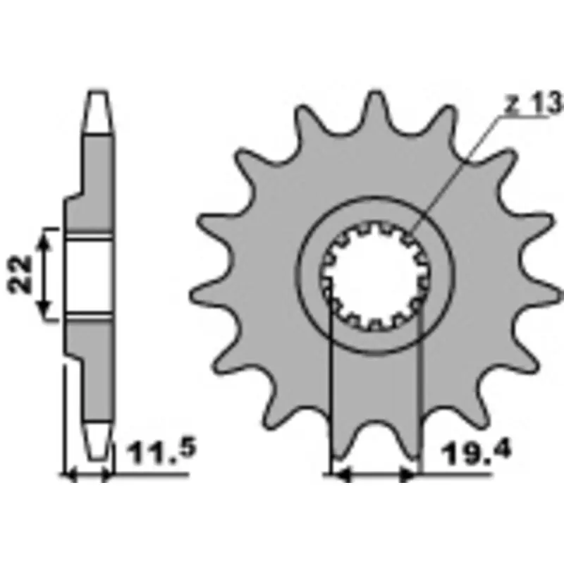 Pignon PBR acier standard 4101 – 428 Offre Spéciale