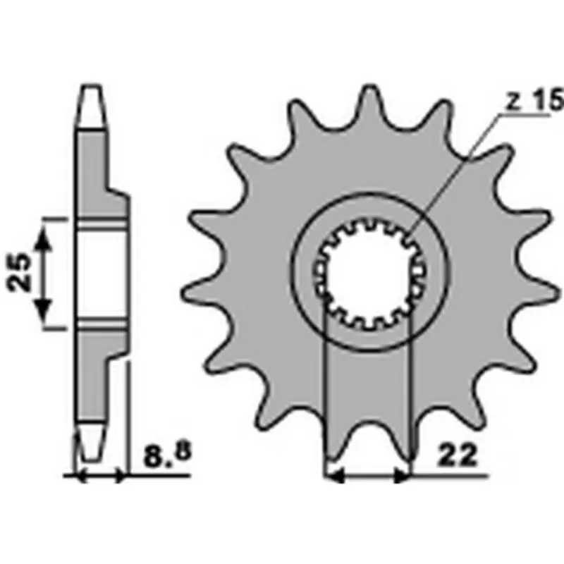 Pignon PBR acier standard 1248 – 520 Jusqu&rsquo;à Épuisement Des Stocks