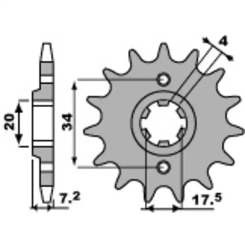 Satisfait Ou Remboursé Pignon PBR acier standard 266 – 520