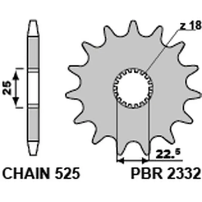 Acheter Direct Pignon PBR acier standard 2332 – 525