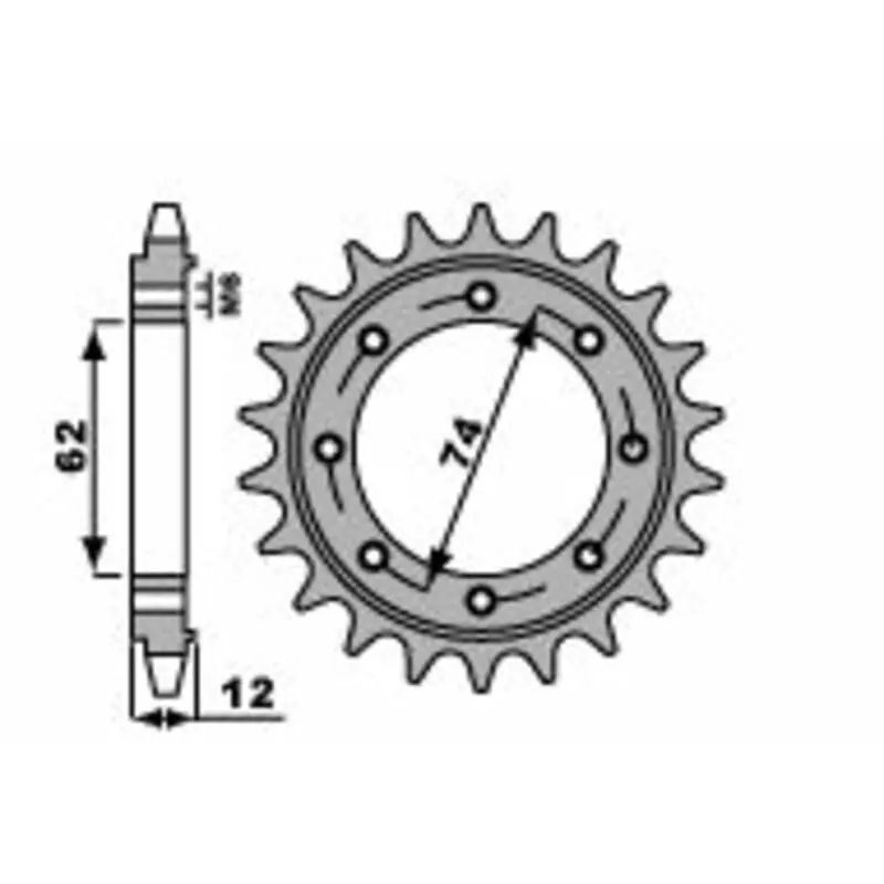 Pignon PBR acier standard 2196 – 525 Usine Directe