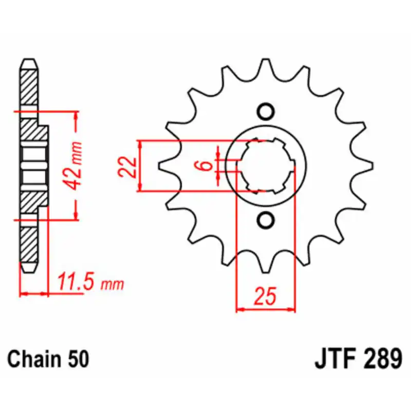 Top Vente Pignon JT SPROCKETS acier standard 289 – 530