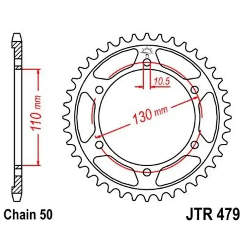 Couronne JT SPROCKETS zinc standard 479 – 530 Achat Immédiat