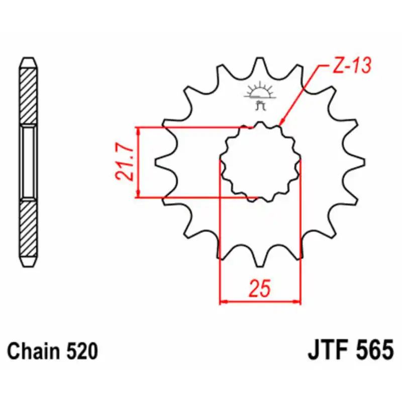 Prix Cassé Pignon JT SPROCKETS acier standard 565 – 520