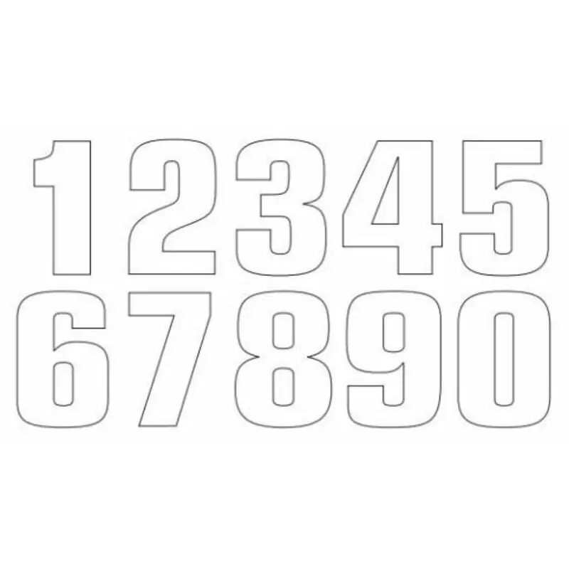 Top Vente Numéro de course 2 TECNOSEL 20x13cm blanc jeu de 3