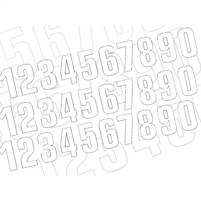 Acheter Direct Numéro de course 6 BLACKBIRD 7×5,5cm blanc jeu de 3