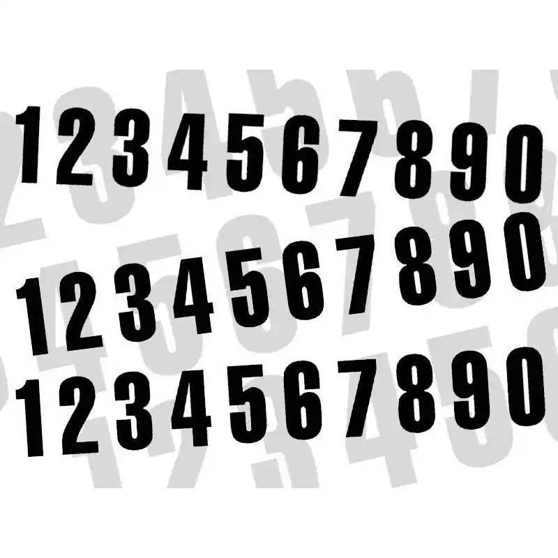 Expédié Aujourd&rsquo;hui Numéro de course 6 BLACKBIRD 7×5,5cm noir jeu de 3