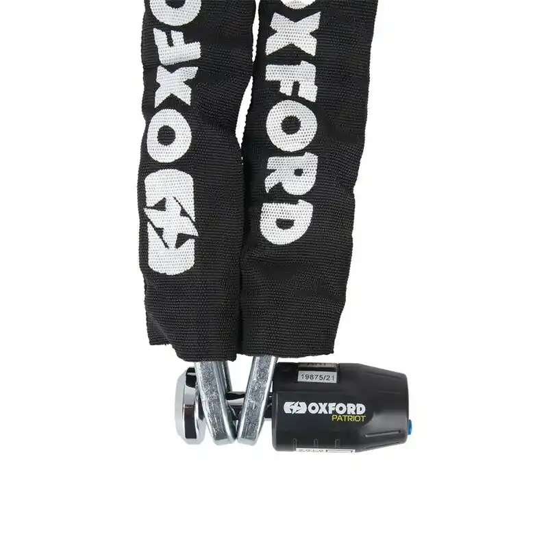 Vente Flash Chaîne antivol avec cadenas OXFORD Patriot – 12mm x 1.5m