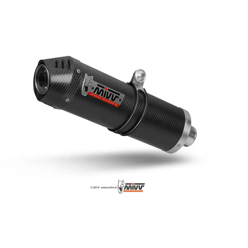 Silencieux MIVV Oval Carbon Cap carbone Kawasaki Z750 Pas Cher