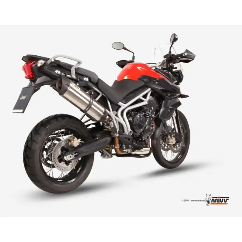 Remise Silencieux MIVV Suono inox/casquette carbone Triumph Tiger 800