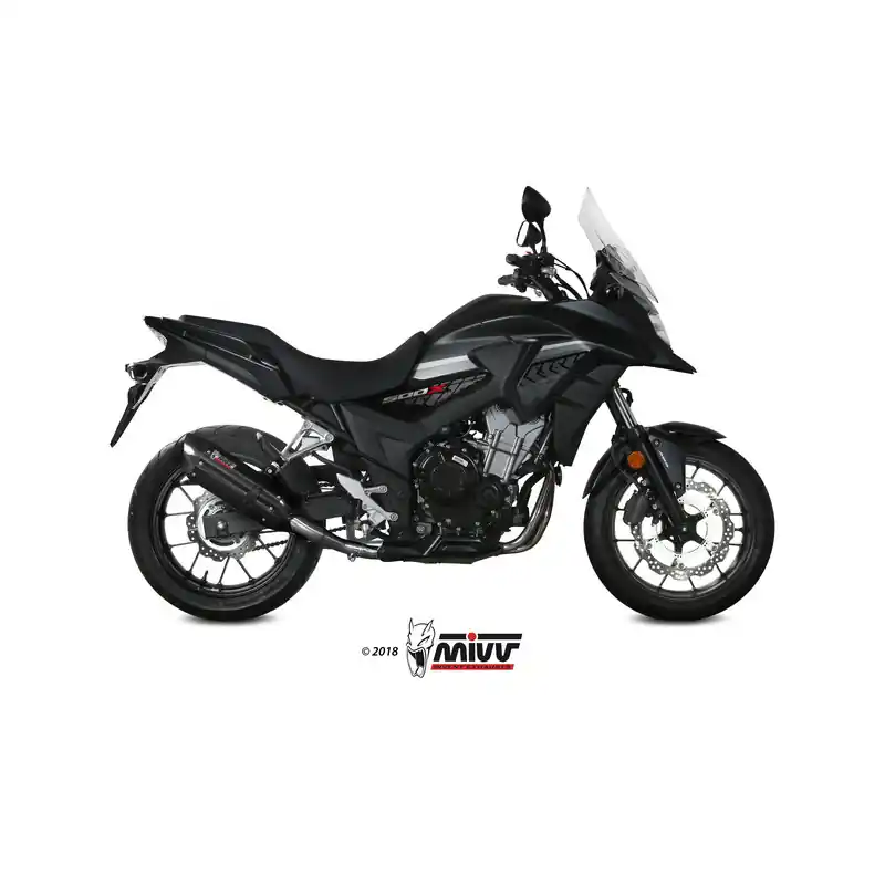 Silencieux MIVV Suono Steel Black/casquette carbone Honda CB500X Prix Choc