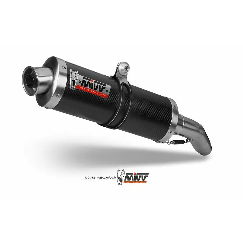 Silencieux double MIVV Oval Classic carbone Yamaha TDM900 Quantité Limitée