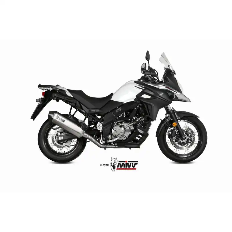 Prix Bas Silencieux MIVV Speed Edge inox/casquette carbone Suzuki DL650 V-Strom