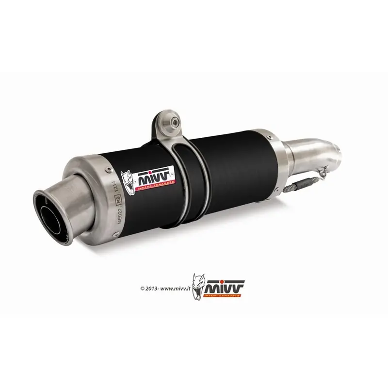 Silencieux double MIVV GP inox brossé noir Aprilia RSV1000 Dernière Chance