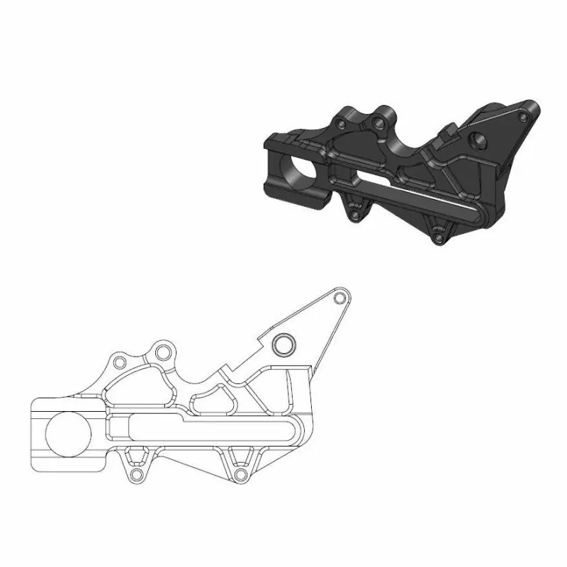 BRAKE CALIPER ADAPTOR BLACK Top Vente