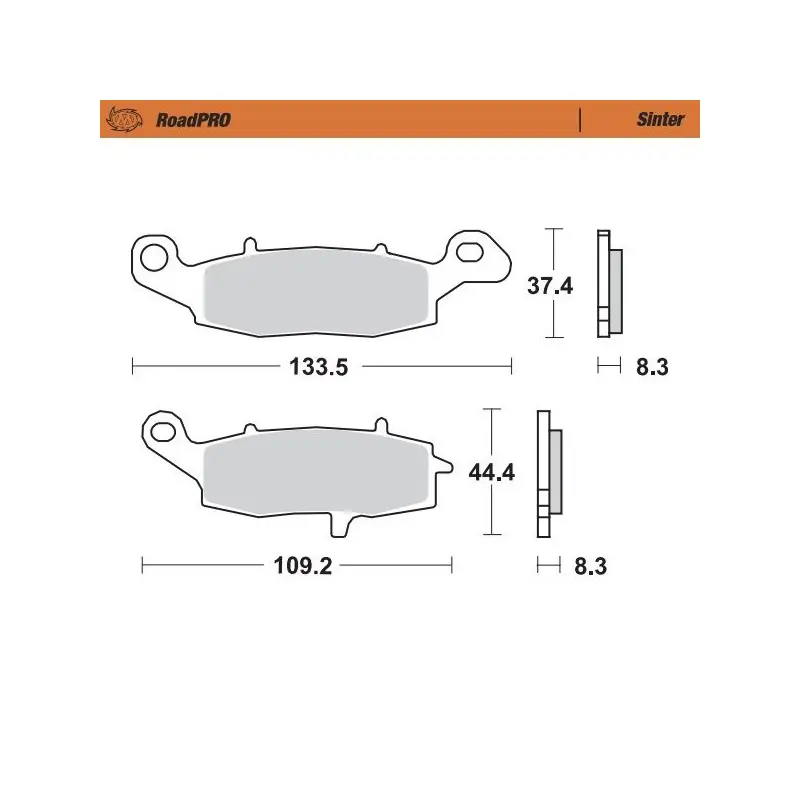 BRAKE PAD SINTER FRONT Authentique