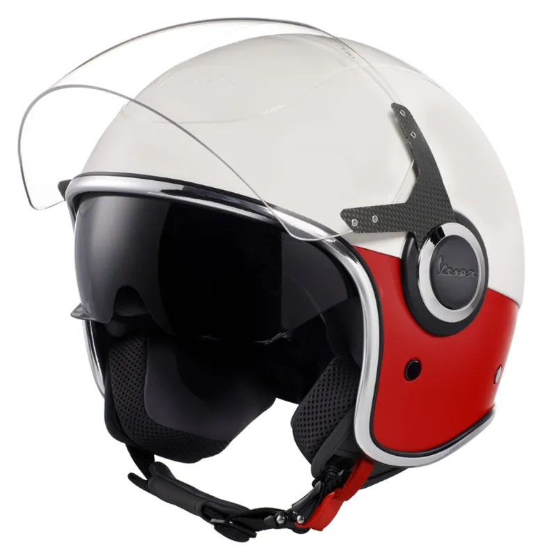 Casque Vespa VJ blanc / rouge XS Jusqu&rsquo;à Épuisement Des Stocks