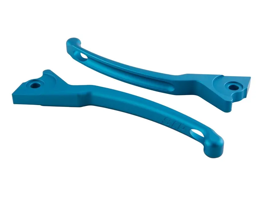 Vente Flash Set de levier de frein sport pour Vespa, droite et gauche, bleu mat