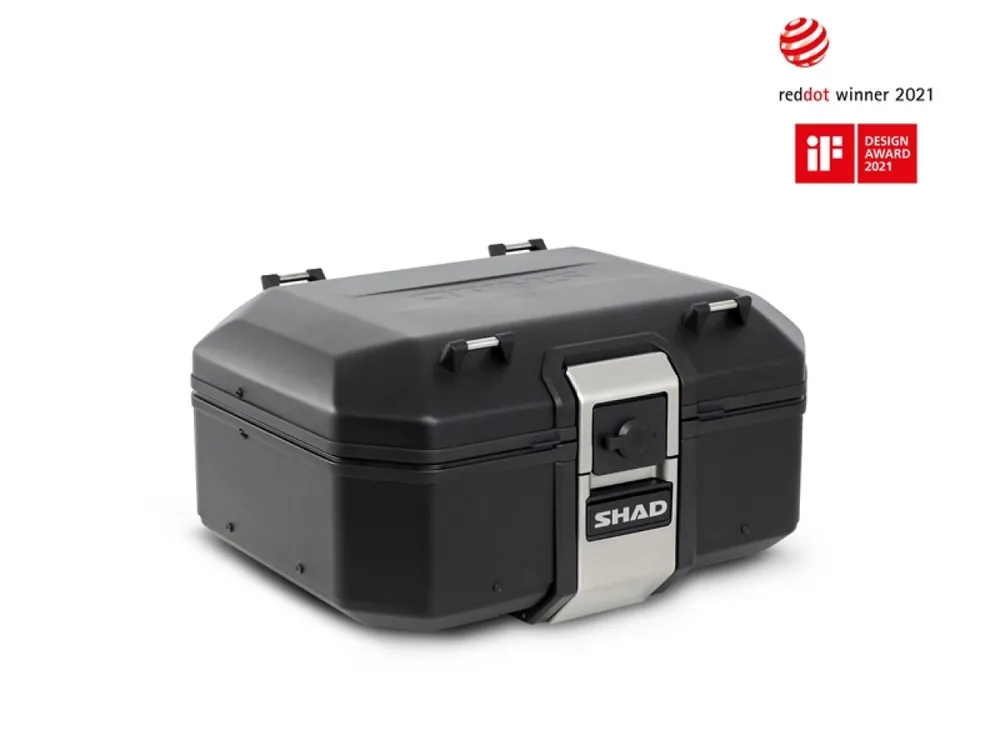 Bon Marché Shad Topcase TR37, aluminium noir, 37 l