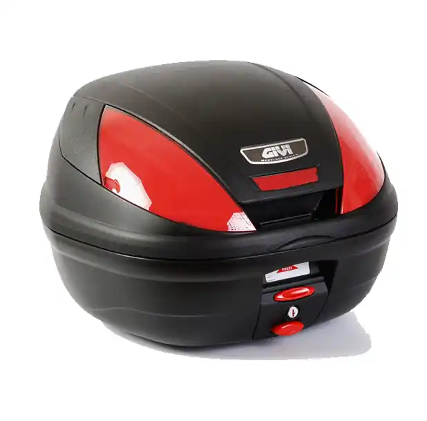 E370 Topcase MONOLOCK avec réflecteurs rouges et plaque d&rsquo;origine Givi Quantité Limitée