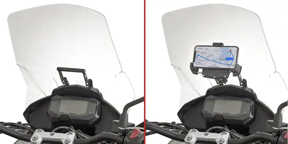 Pas Cher Support à monter sur le pare-brise pour la navigation / support pour smartphone pour BMW G 310 GS (année 17-) Or