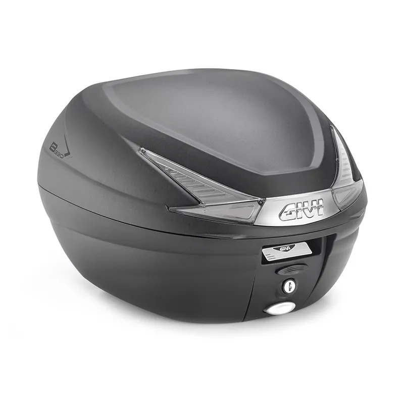 Commander Maintenant B330 TECH Topcase MONOLOCK noir avec réflecteurs transparents et plaque d&rsquo;origine Givi