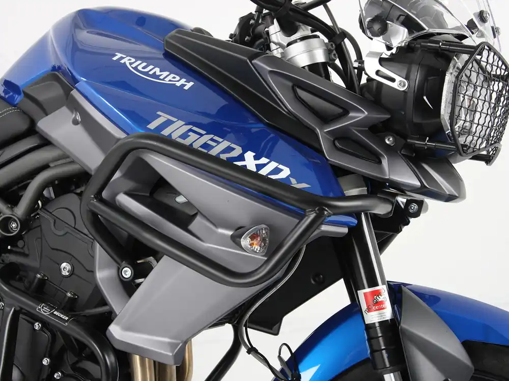 Certifié Arceau de protection de réservoir noir pour Triumph Tiger 800 XR/XRX/XRT (2015-2017)