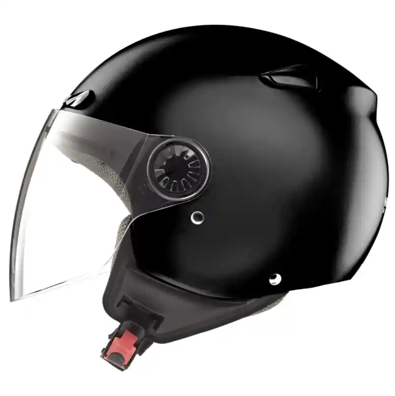 Helmo Milano casque jet, Oscuro, noir, brillant XS Bon Marché