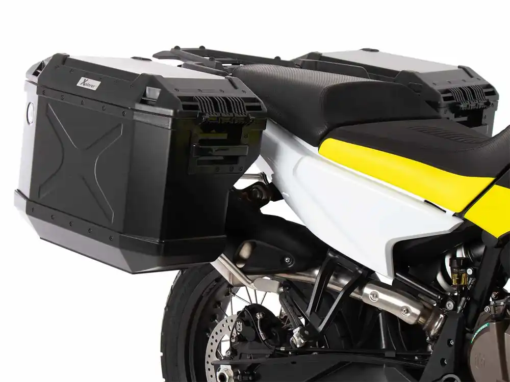Xplorer valise noire + support cutout pour Husqvarna Norden 901 (22-) Hepco & Becker Affaire À Saisir