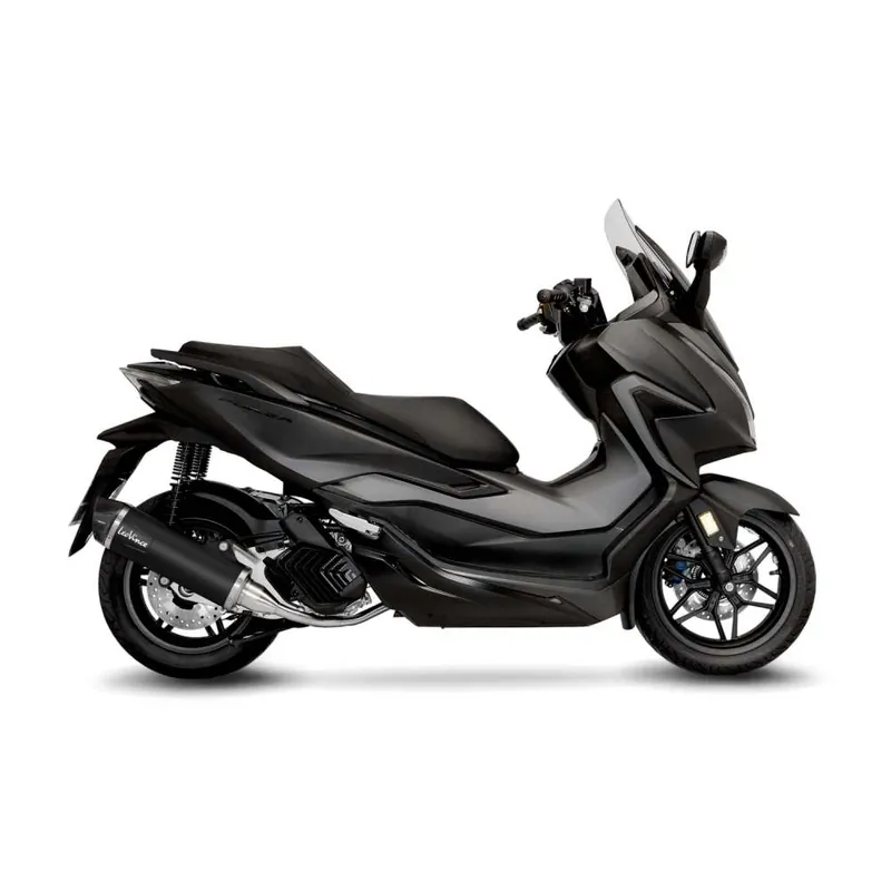 LeoVince Système complet SBK Nero pour Honda Forza 125, acier inoxydable noir, ABE, Euro5 Expédié Aujourd&rsquo;hui