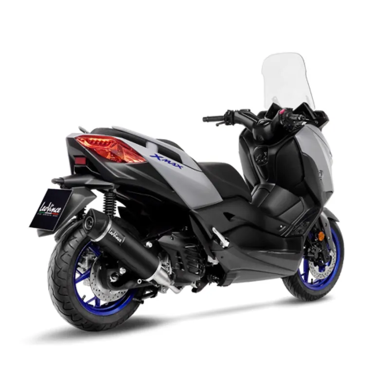 LeoVince Système complet SBK Nero pour Yamaha X-Max 125 /Tech Max, acier inoxydable, ABE, Euro5 Nouvel Arrivage