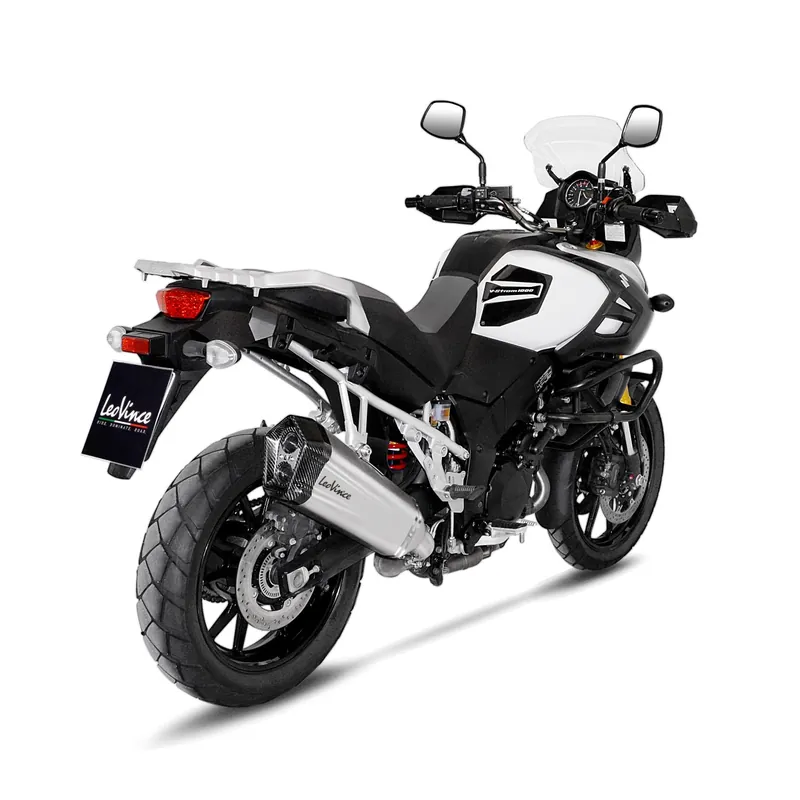 Promotion Système d?èchappement LeoVince LV-12 pour Suzuki V-Strom 1000 ABS /XT, argent, slip on, Euro4, E-approbation