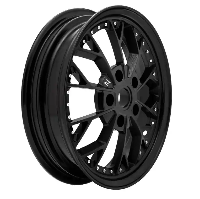 Jante Comb 2 avant/arrière 12&Prime; pour Vespa GTS/GTS Super/GTV/GT/946 125-300cc, noir brillant Marque