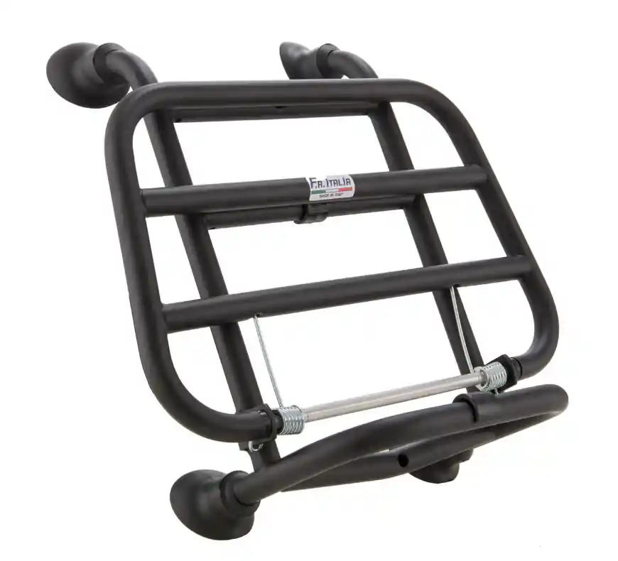Porte-bagages avant pour Vespa Primavera /Sprint /Elettrica 50-150ccm, pliable, noir brillant Prix Promo