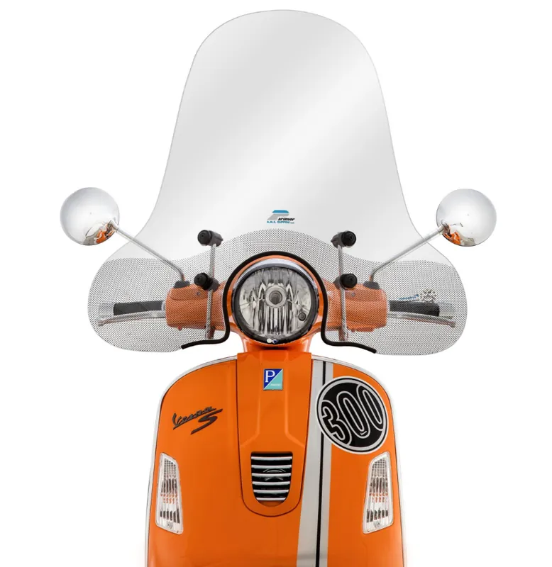 Pare-brise CUPPINI haut pour Vespa GTS/GTS Super/GT/GT L 125-300ccm, clair Haute Qualité